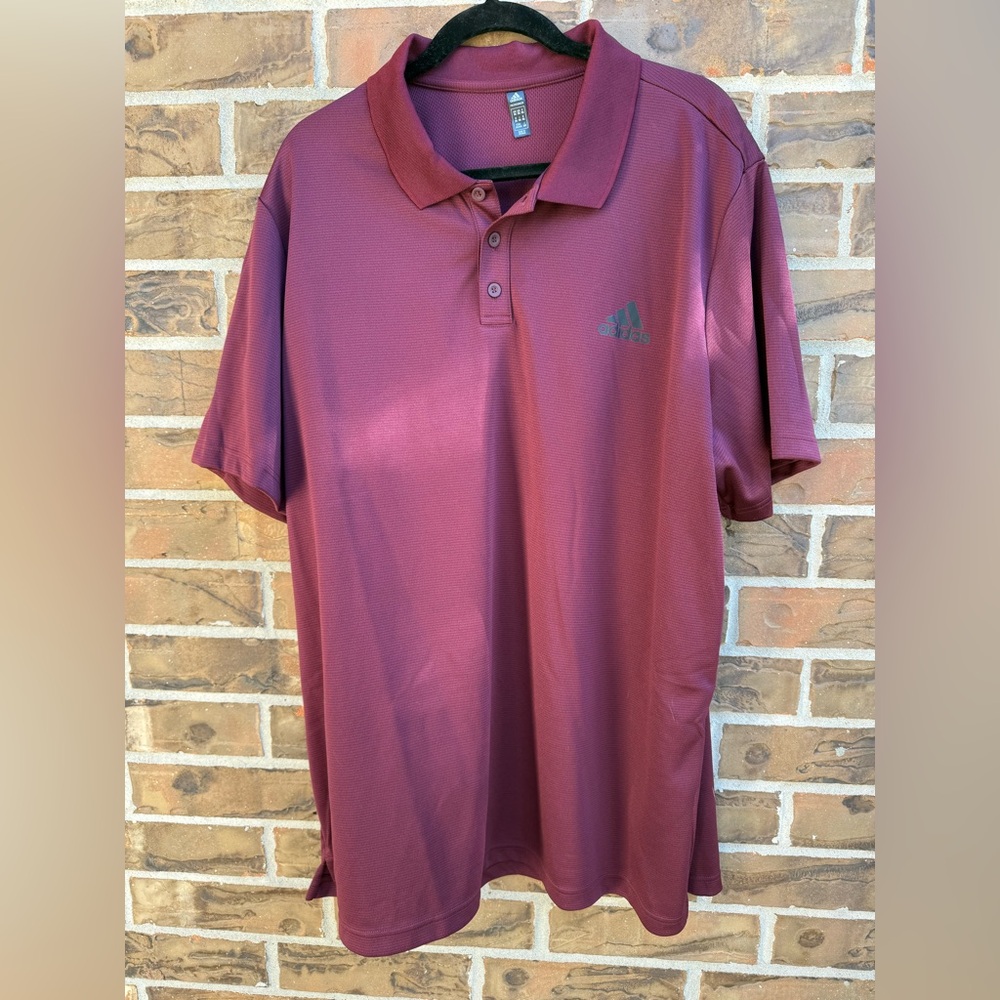 Adidas Men’s Train Essential Polo Shirt Classic‎ Style Maroon 2XL
